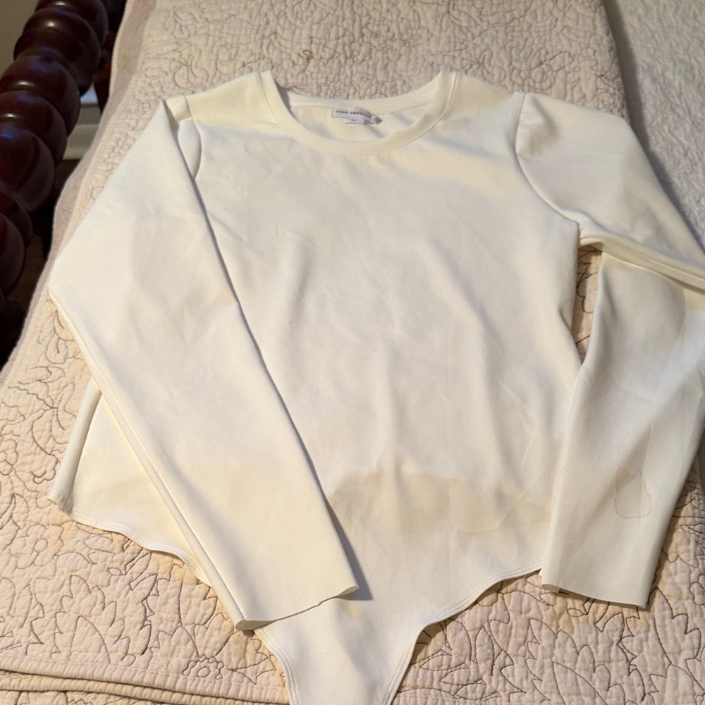 Good American white Long Sleeve Bodysuit